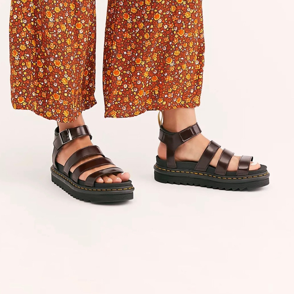 Dr. Martens Vegan Blaire Sandals - Sz. 7/38 Cherry Red